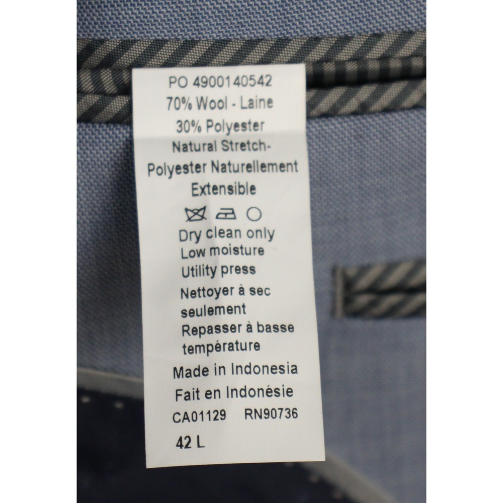 Michael Kors Kidwell Suit Jacket Mens 42 L Light Blue Wool Classic Fit Stretch - Picture 5 of 7